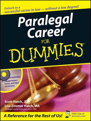 cover image of Paralegal Career For Dummies